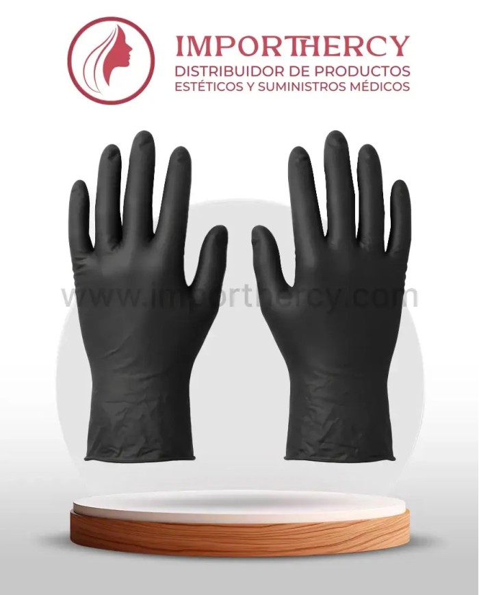 GUANTES NITRILO NEGRO T/M (CAJA X100ud)